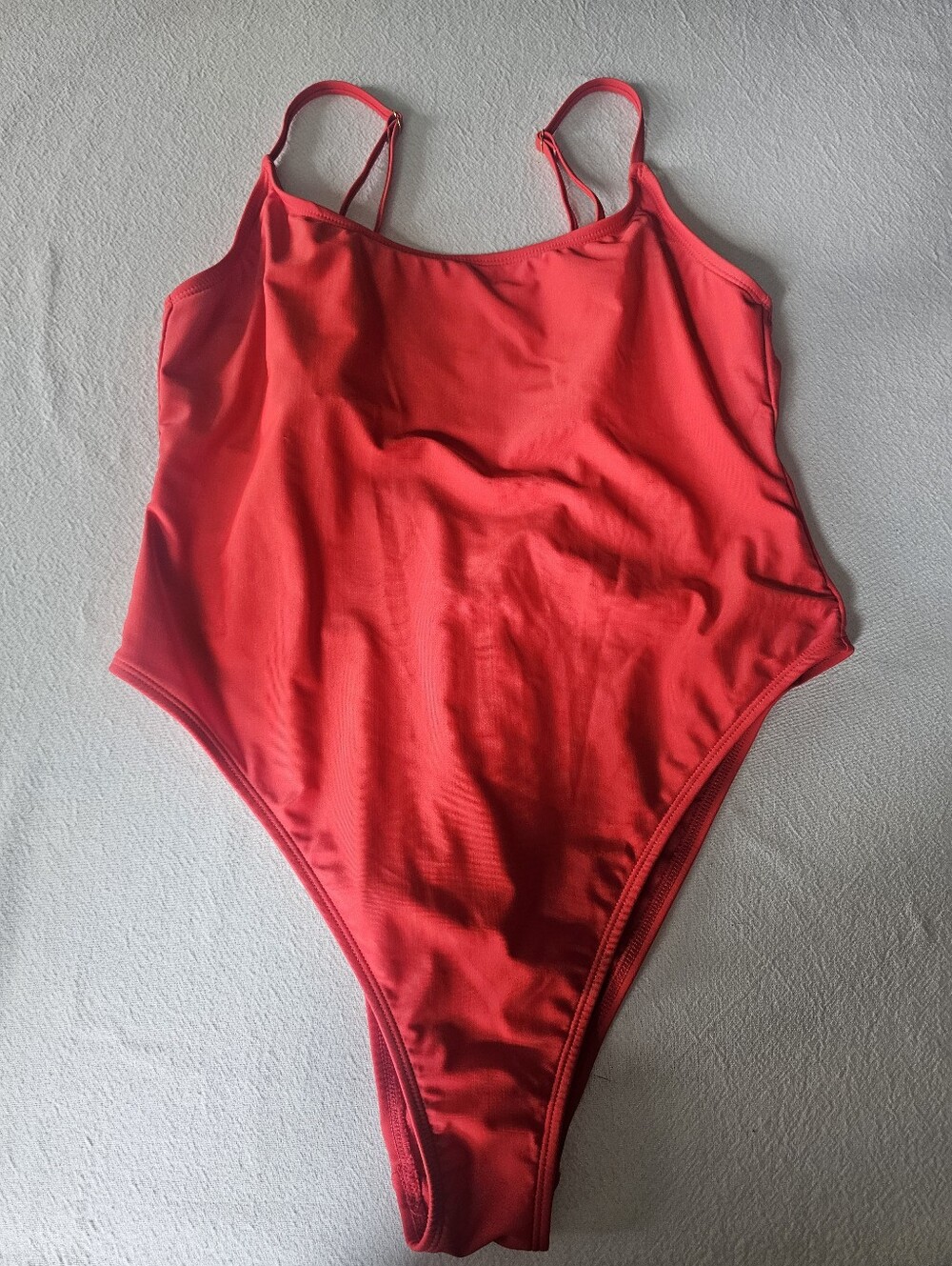 Wild Fable Baywatch Red One Piece Swimsuit Scoop Neck High Cut Leg Size Large